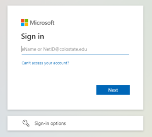 Microsoft 365 Portal Sign in Screen